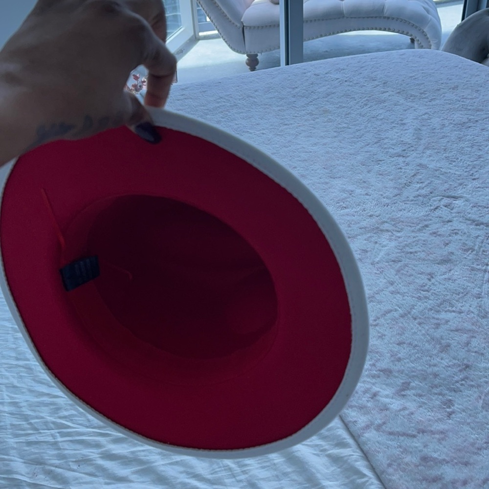Red bottom hat